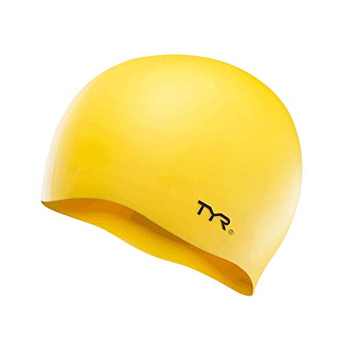 TYR Blend Wrinkle-Free Silicone Adult Swim Cap (Yellow)