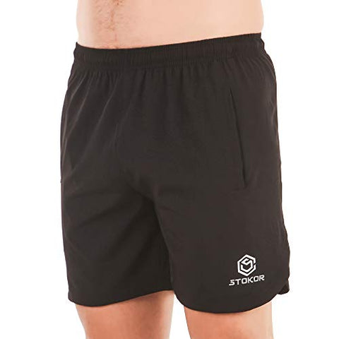Image of STOKOR Athleisure Men's Regular Fit Sports Shorts | Quick Dry Technology | (Large, Black)