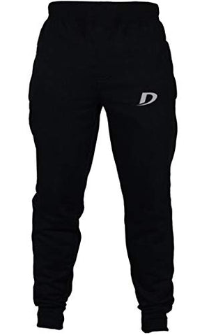 DECISIVE® Fitness Joggers Track Pant for Men (Large (32" - 36"), Black)