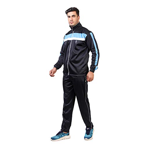 FASHION 7 Men's Polyster Track Suit - Track Suit for Men Sports (White, X-Large)