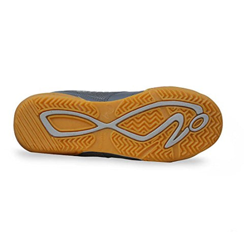 Image of FEROC Men's Yellow, Grey Badminton Shoes - 8