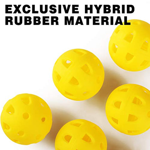 Image of Champkey IMPACTECH Hybrid Rubber Practice Golf Balls - Designed for True Practice，High Impact Training Golf Balls ，Indestructible and Resistant to Dents (Yellow, 12 Pack)