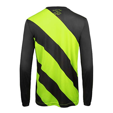 Image of Wisdom Leaves Men's Mountain Bike Jersey Long Sleeve BMX Downhill Cycling Shirts Moisture-Wicking Sportswear T-Shirt