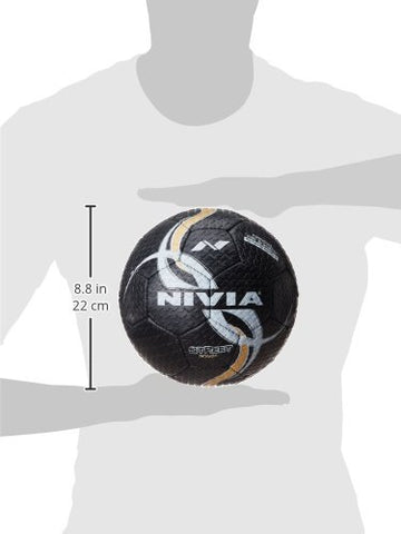Image of Nivia Street Rubber Football, Size 5 (Black)
