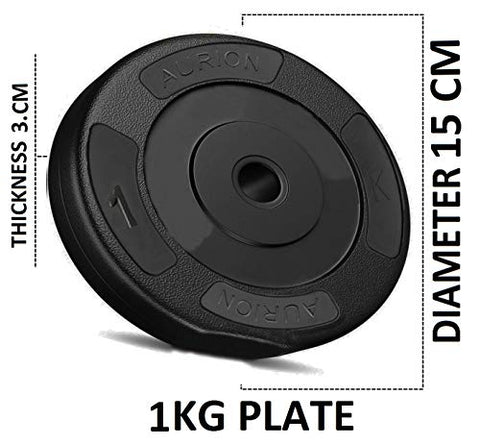 Image of Aurion Aurion PVC Weight Plate 4 Kg To 30 Kg (4), Black