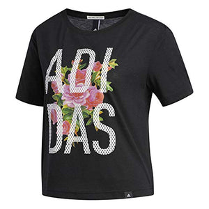 adidas Women's Floral Essential Tee, X-Small X-Small Black