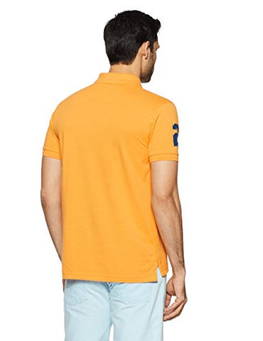 Image of US Polo Association Men's Regular Fit Polo (USTS5780_Apricot_S HS_Apricot_Small)