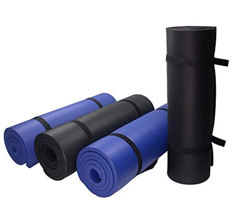 Image of PROIRON Exercise (BLUE)Yoga Mat 15mm Extra Thick, Pilates Mat Non-Slip Gym Fitness Mat for Workout with Carrying Strap -1800mm x 610mm x 15mm