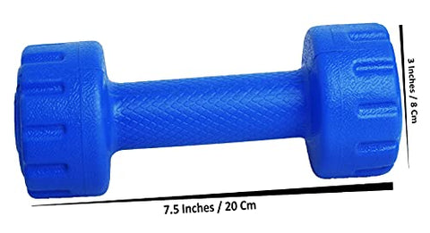 Image of Aurion PVC Plastic Dumbell Set, 1Kg Each (Blue)