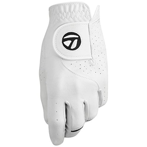 Image of TaylorMade Stratus Tech Cadet Glove (White, Large), White(Large, Worn on Left Hand)
