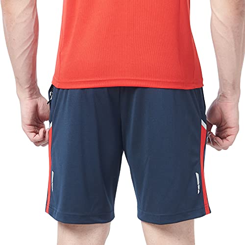 berge' Men's Instadry Dryfit Polyester Lightweight Soft Fabric Long Shorts with Secure Zipper Pockets (Navy Colour)