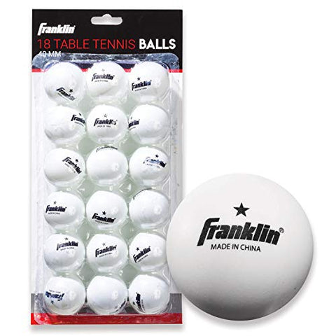 Image of Franklin Sports 1 Star Table Tennis Balls (18 Pack), 40mm