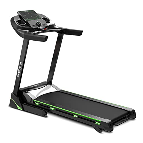 Cultsport c2 4HP Peak DC-Motorised Treadmill (Max Speed: 16km/hr, Max Weight: 120 Kg) with Free at Home Installation, Trainer Led Sessions by Cultsport
