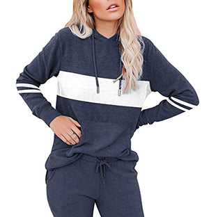 ETCYY NEW Lounge Sets for Women Two Piece Outfits Sweatsuits Sets Long Pant Loungewear Workout Athletic Tracksuits, B-91#blue, Large