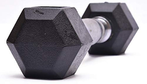 Image of Body Maxx 78005 Rubber Dumbbell Set, 5Kg Pack of 2 (Black)