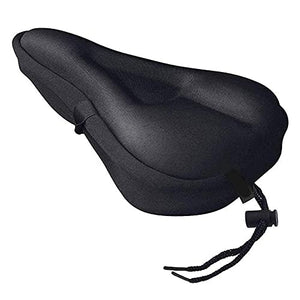 Gadget Deals Cycle Seat Cover with Gel Bicycle Silicone Cycle Seat Cushion with Gel Saddle Seat & Soft Cycle Cover Soft Seat Cover for Bicycle (Black)