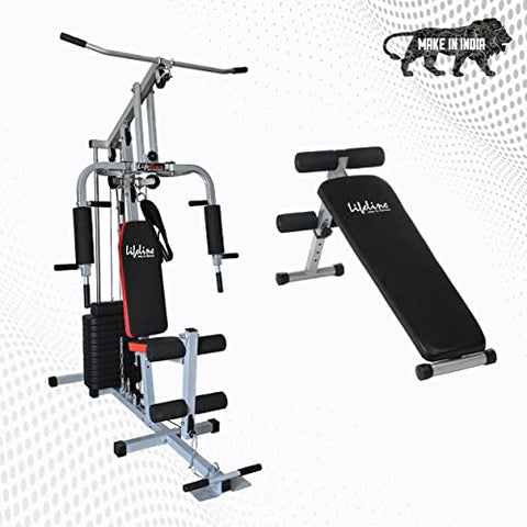 Image of Lifeline Fitness HG-009 Home Gym Combo with LB 310 Adjustable Bench, Home Gym with 60Kg Weight Stack