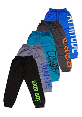 Image of T2F Boy's Loose Fit Track pants(Pack of 5)(TRK-S14_Multicolored_18-24 Months)