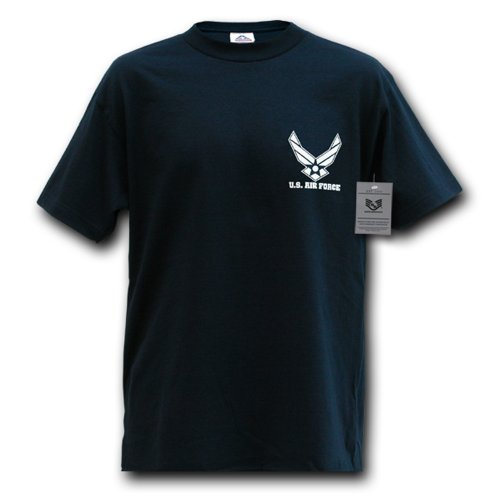 Rapiddominance Air Force Wing Classic Military Tee, Navy, Large