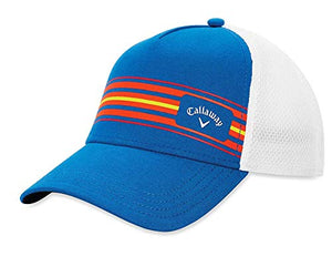 Callaway Golf Stripe Mesh Hat, Royal/White/Orange