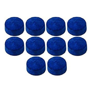 Laxmi Ganesh Billiard Pool cue tip 9mm 10 Piece Leather Blue