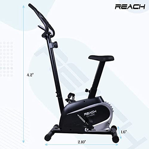 Image of Reach B-201 Magnetic Exercise Cycle for Home Gym Indoor Upright Stationary Bike for Smooth Cycling Experience [8 level of Magnetic Resistance]