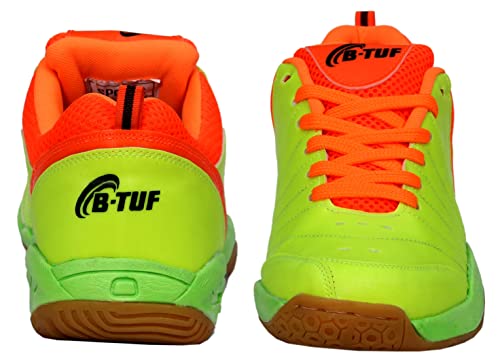 B-Tuf Unisex's Green Badminton Shoes-4 (BT-SH-FIRE-GO-4)