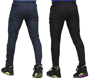 SELLOUS MAKES YOU FEEL LIKE SHOPPING WITH DEVICE Men's Slim Fit Track Pants (Pack of 2)(Combo-Track-2440_Black & Blue_Large)