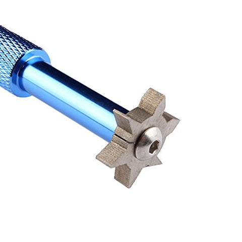 Image of Golfoy Golf Club Groove Sharpener Tool with 6 Cutter Faces - Blue
