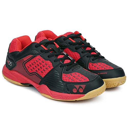 Yonex All New Badminton Non-Marking Shoes, Coral/Black - 7 UK