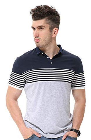 Image of fanideaz Branded Mens Cotton Polo T-Shirts for Men Stylish_GY_XL Grey