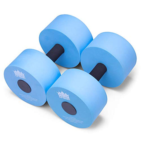 Image of Aqua Dumbbell Two-Pack | Foam Resistance Fitness Equipment | Low Impact Exercise Weight Accessory | Water Aerobics & Swimming Pool Resistance Workout Gear