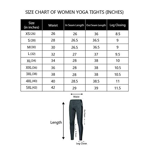 CHKOKKO Women Striped Yoga Track Pants Stretchable Gym Tights Black Small