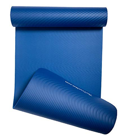 Image of The True Mat Yoga and Exercise Mat (10-12 mm Thick; 6 x 2 Feet), Ocean Blue