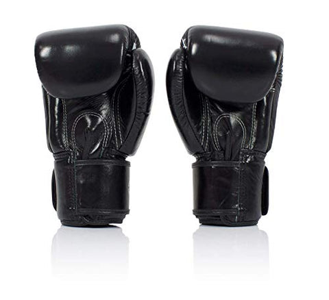 Fairtex Boxing Kickboxing Muay Thai Style Sparring Gloves Training Punching Bag Mitts (8 oz, Nation Black)