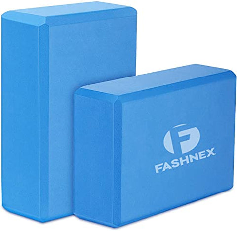 Image of Fashnex Yoga Blocks - High Density EVA Foam Bricks Yoga Foam Exercise Blocks (9 x 6 x 3 inches, Set of 2) (As Per Image)