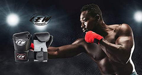 Image of LEW 10OZ Black/Grey Training Boxing Gloves