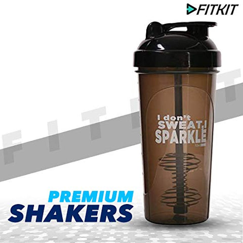 Image of Fitkit Classic Bottle Shaker (700ml, Grey/Black)