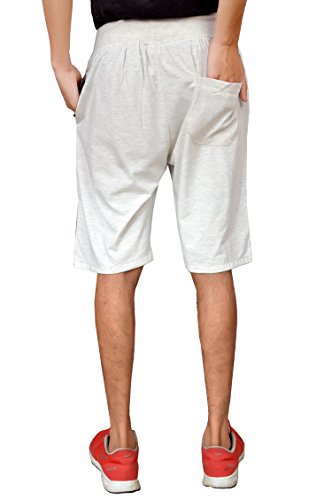 MARK LOUIIS Men's Gym Shorts (ML-SHORTS-1001_White_XX-Large)