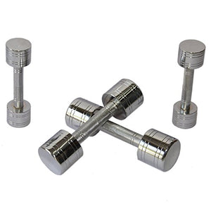 Body Maxx 78008 Chrome Steel Dumbbell Set, 5Kg Pack of 2