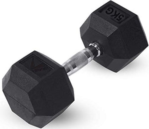 Verified Rubber Coated Professional Hex Dumbbell Set (2.5Kg,5Kg,7.5Kg,10Kg,12.5Kg,15Kg,20Kg,25Kg) (5)