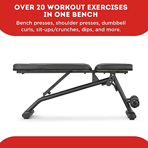 Image of FITNESS WORLD Home Multi Functional Weight Workout Strength Training Multi-Purpose Fold able Incline Decline Exercise Bench for Home Gym, for Full Body Workout (Home Bench, 215 kg Limit)