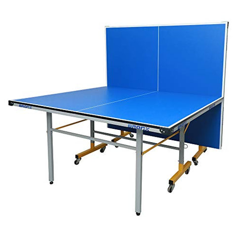 Image of Bronx Speedster Table Tennis Table with 18 mm Both Side Laminated Blue top and 50 mm Wheel (2 Table Tennis Table bat, 3 Table Tennis Table Balls and 1 Table Tennis Table Cover)
