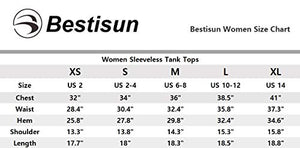 Bestisun Workout Gym Tops Yoga Athletic Shirts Exercise Clothes Running Gym Activewear Racerback Tank Tops for Sports Women White XS