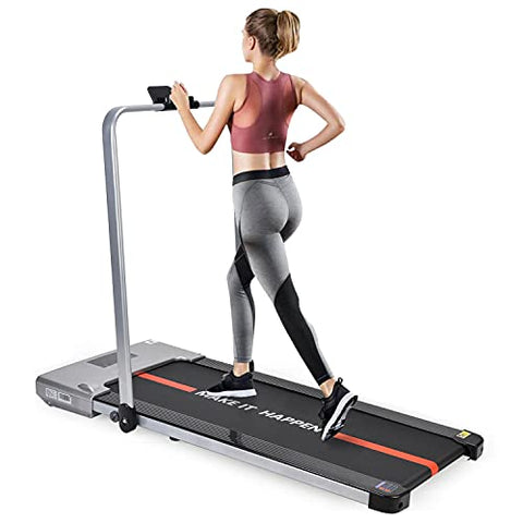 Image of WELCARE MAXPRO PTM-X1 Under Desk Treadmill 2HP (Peak) Motorized Foldable PRE-INSTALLED Aerobic Treadmill, Walking PAD with LED Display