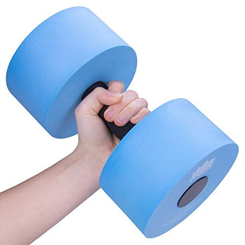 Image of Aqua Dumbbell Two-Pack | Foam Resistance Fitness Equipment | Low Impact Exercise Weight Accessory | Water Aerobics & Swimming Pool Resistance Workout Gear