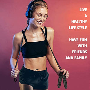 FEGSY Skipping Rope for Men, Women & Children - Jump Rope for Exercise Workout & Weight Loss - Tangle Free Jumping Rope for Kids - Multicolor