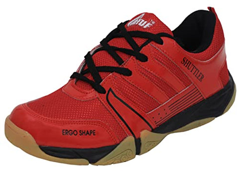 Image of B-TUF Men's Red Badminton Shoes - 6 UK