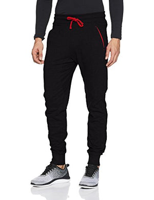Chromozome Men's Athletic Track pants(S7673_Medium_Black_Black_Medium)