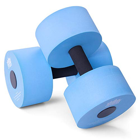 Image of Aqua Dumbbell Two-Pack | Foam Resistance Fitness Equipment | Low Impact Exercise Weight Accessory | Water Aerobics & Swimming Pool Resistance Workout Gear